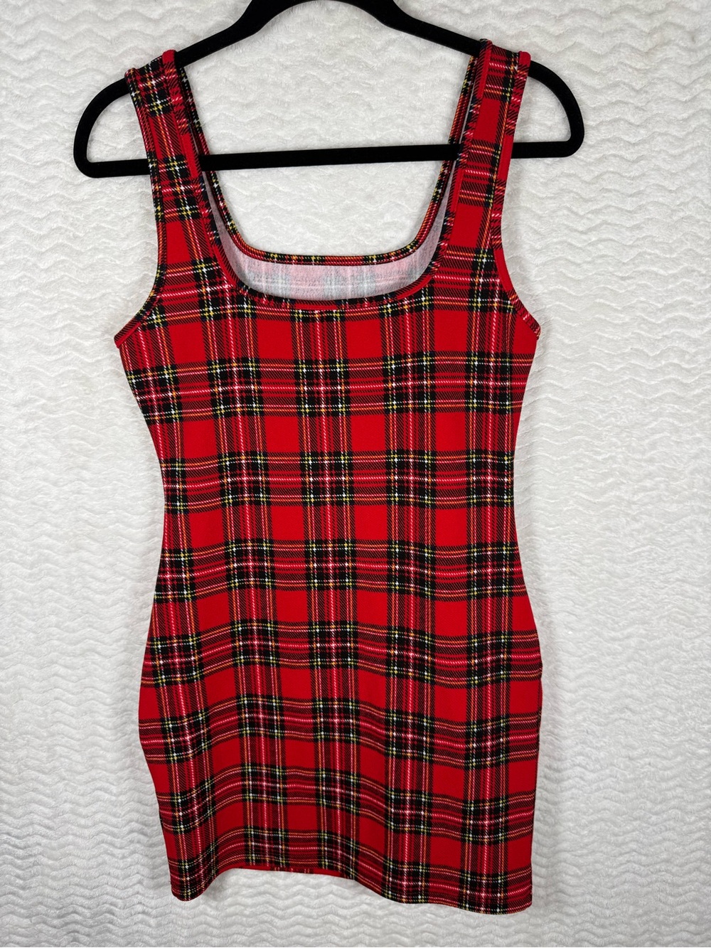 SHEIN Red Plaid Mini Tank Dress. Too cute! 🥰 - Picture 6 of 6